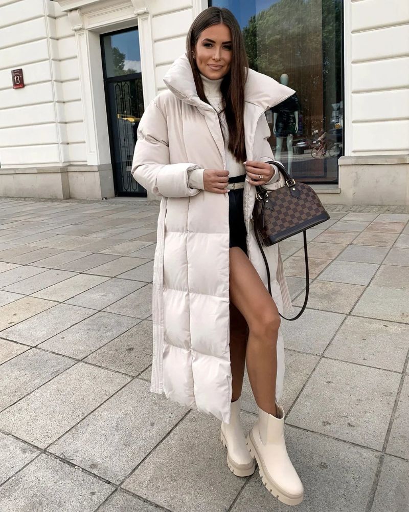 Mune | Long Puffer Jacket with Belt