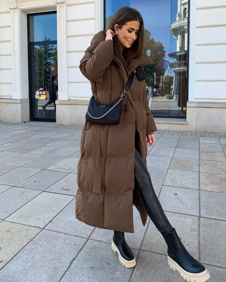 Mune | Long Puffer Jacket with Belt