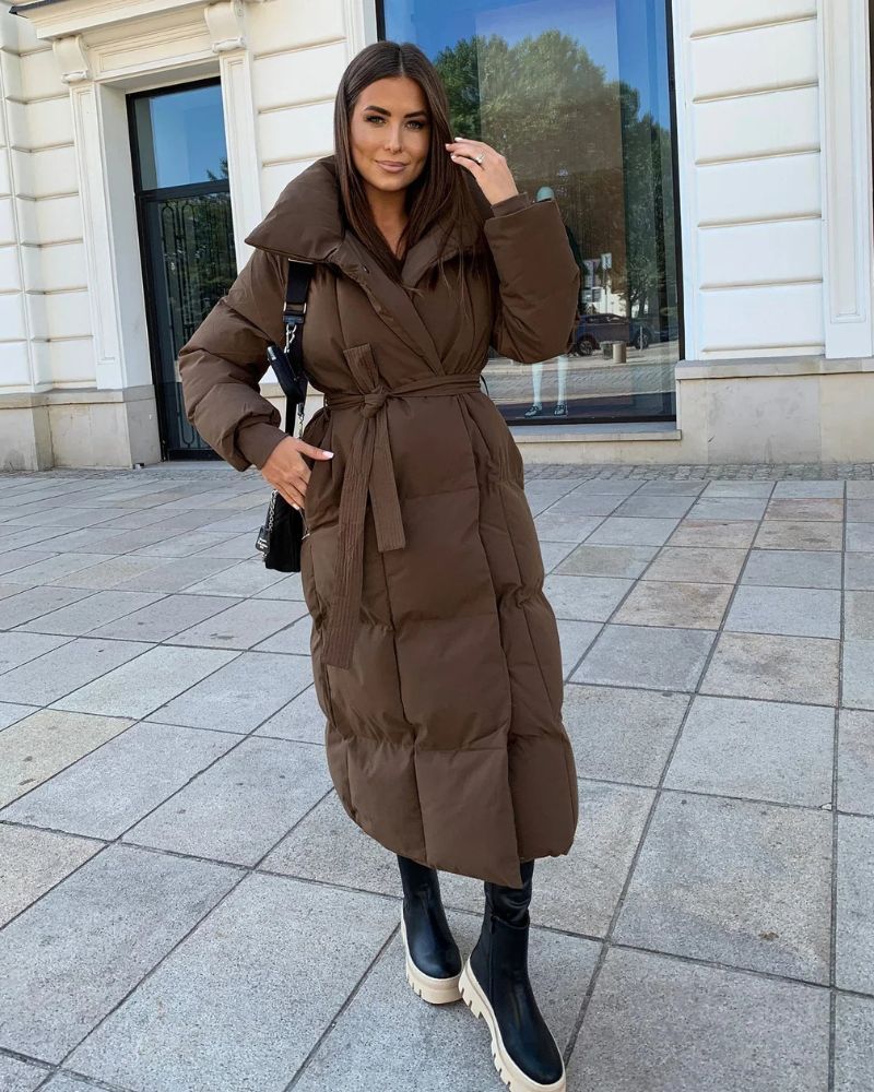 Mune | Long Puffer Jacket with Belt