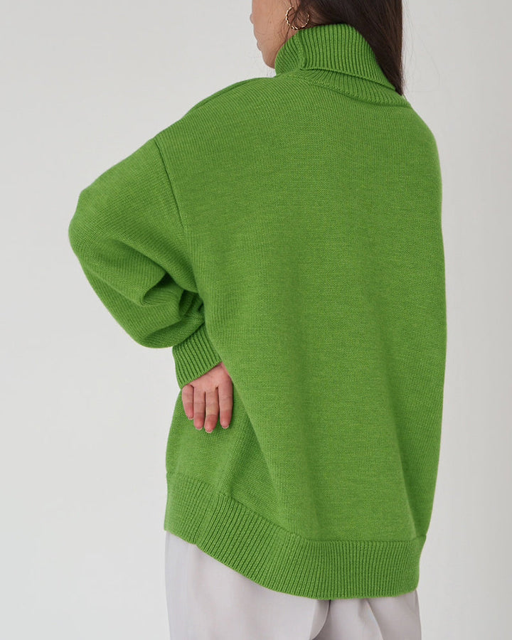 Mune | Elegant Oversized Women's Turtleneck Sweater Made Of Cotton