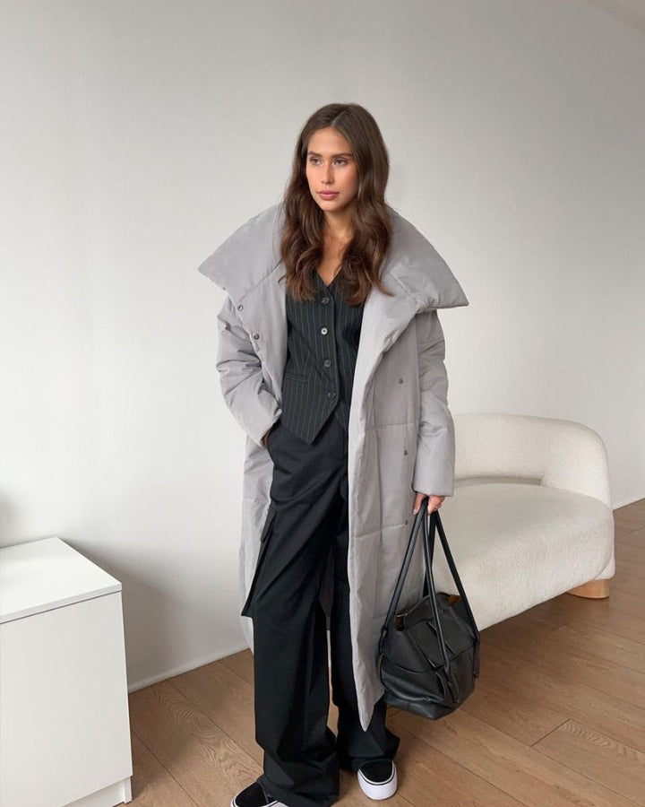 Mune | Long Puffer Jacket with Belt