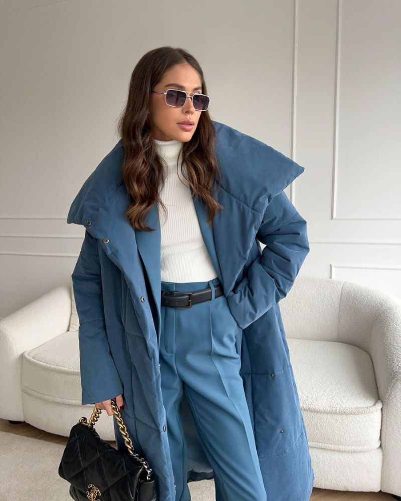 Mune | Long Puffer Jacket with Belt