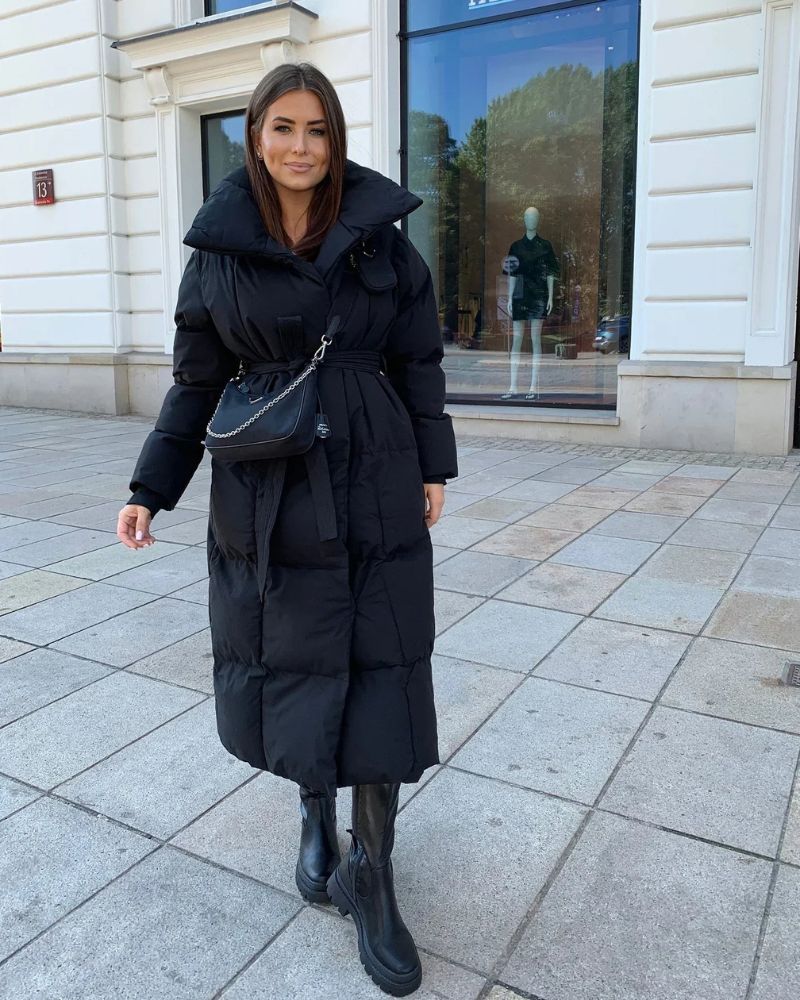 Mune | Long Puffer Jacket with Belt