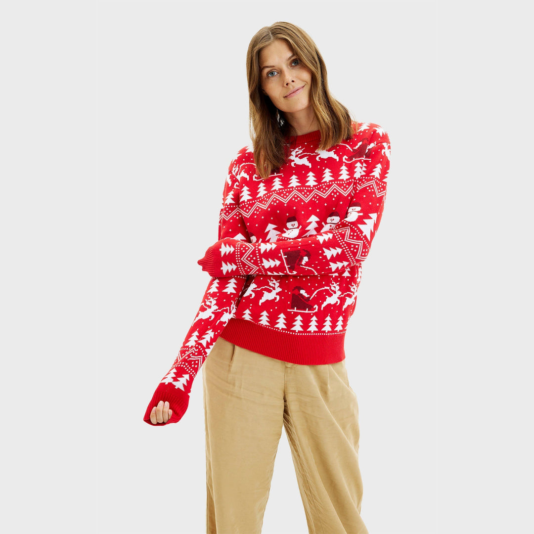Mune | The stylish Christmas sweater red Women