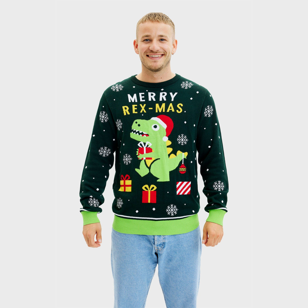 Mune | Funny Dino Christmas Sweater Men