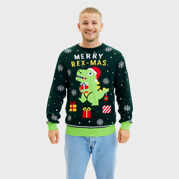 Mune | Funny Dino Christmas Sweater Men