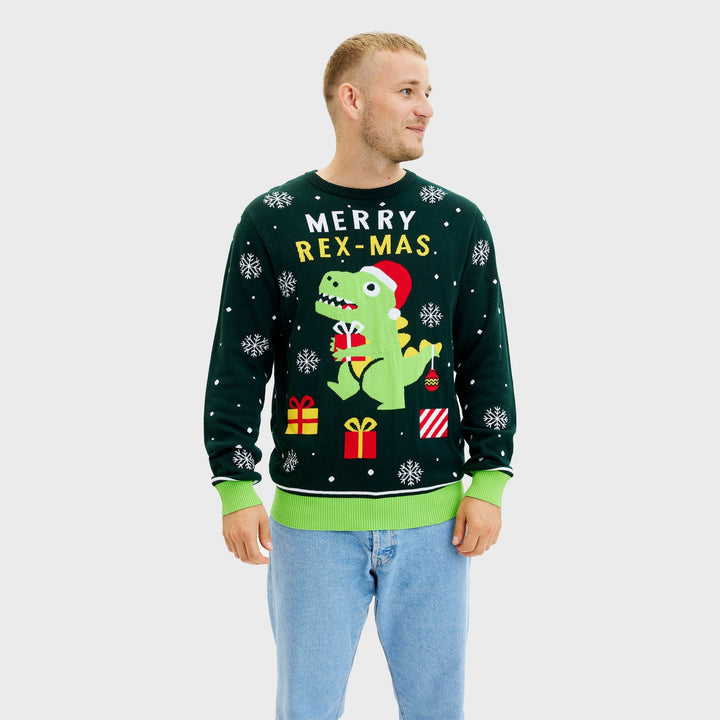 Mune | Funny Dino Christmas Sweater Men