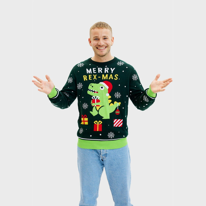 Mune | Funny Dino Christmas Sweater Men