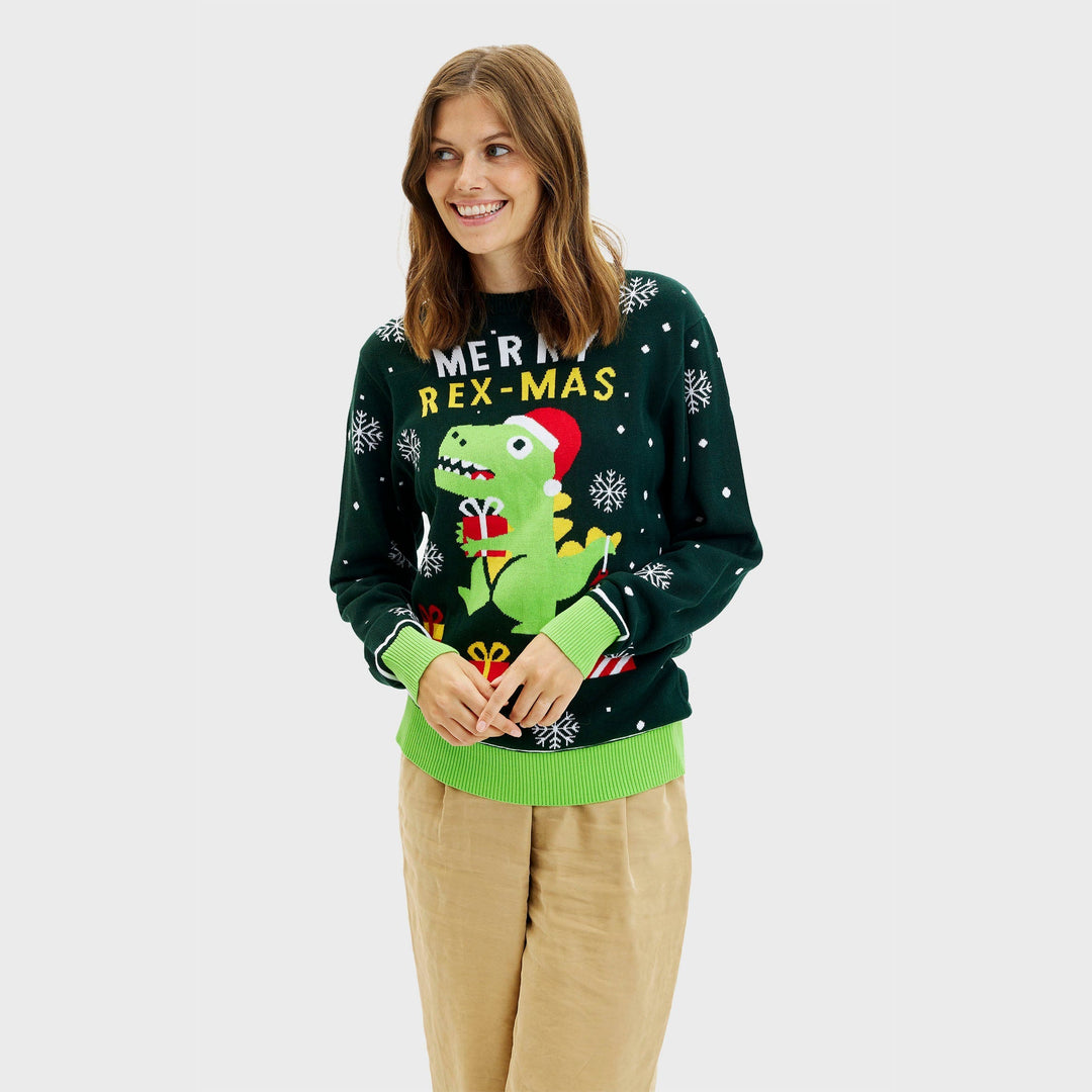 Mune | Funny Dino Christmas Sweater Women