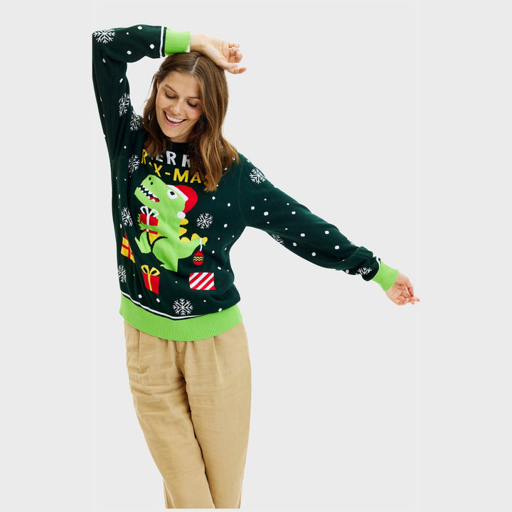 Mune | Funny Dino Christmas Sweater Women