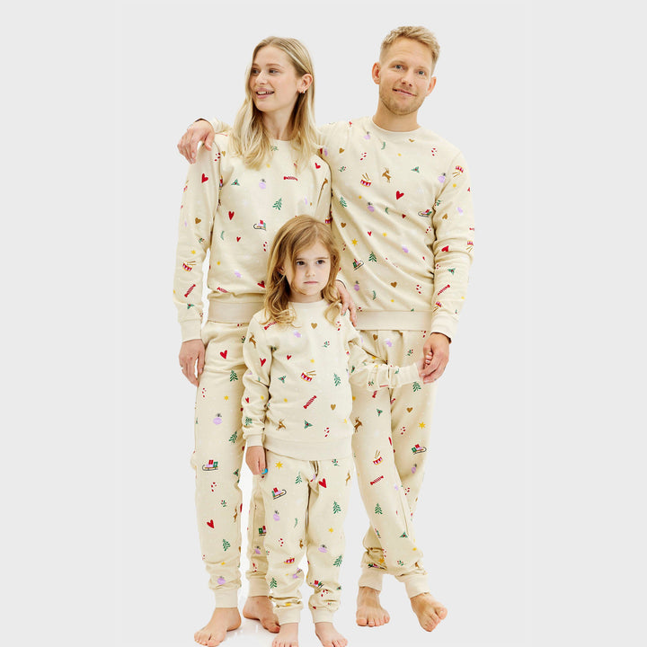 Mune | Christmas sweatshirt set beige Men