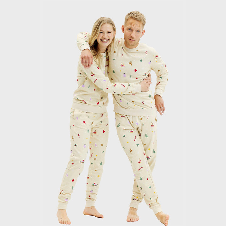 Mune | Christmas sweatshirt set beige Men