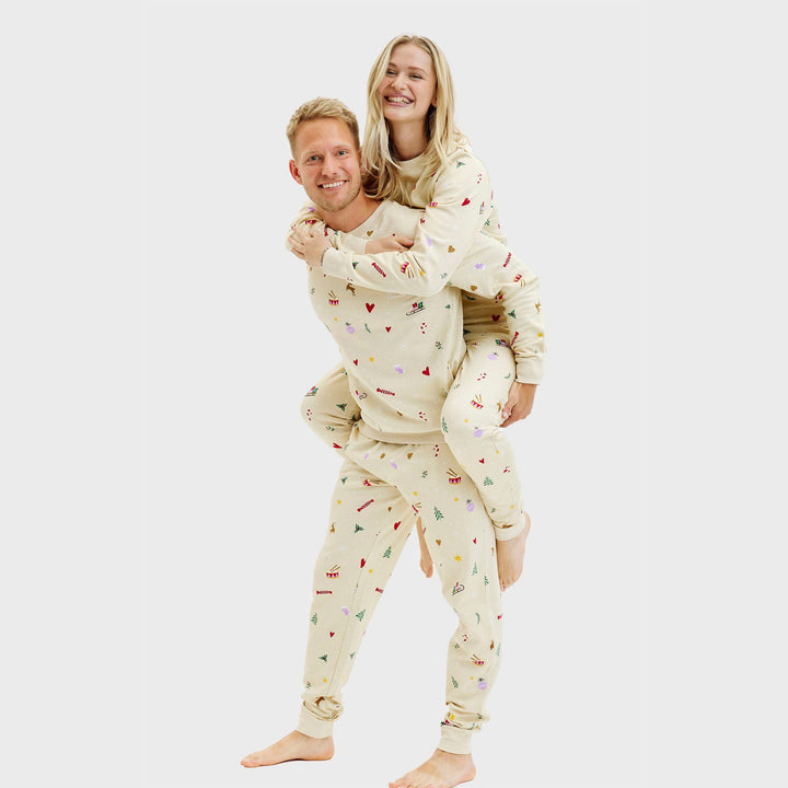 Mune | Christmas sweatshirt set beige Men
