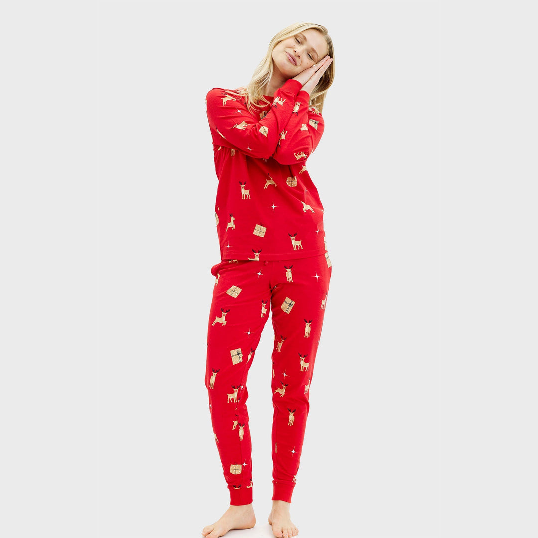 Mune | Elegant red Christmas pajamas Women's