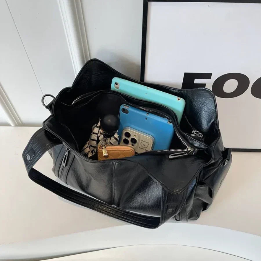 Mune | Stylish Leather Handbag with Zipper