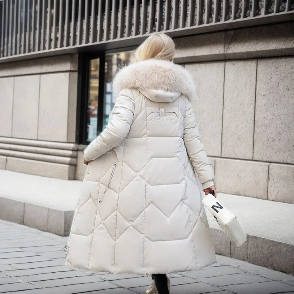 Mune | Long Winter Coat with Fur Hood