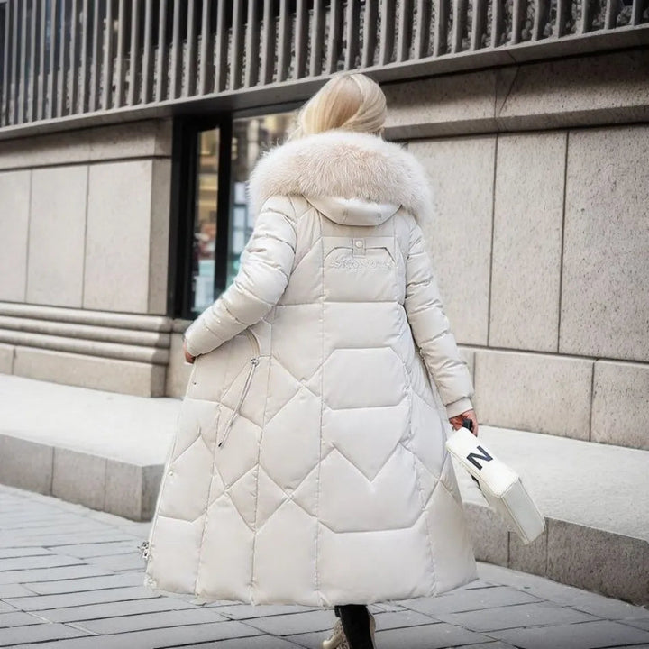 Mune | Long Winter Coat with Fur Hood