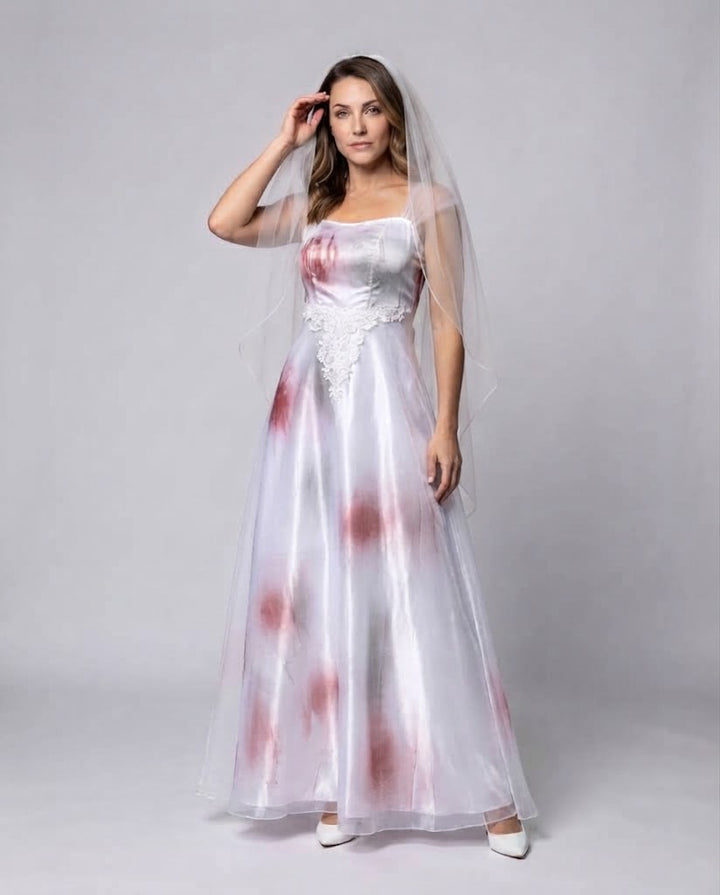 Women Scary Wedding Dress with Lace Details Mune Fashion