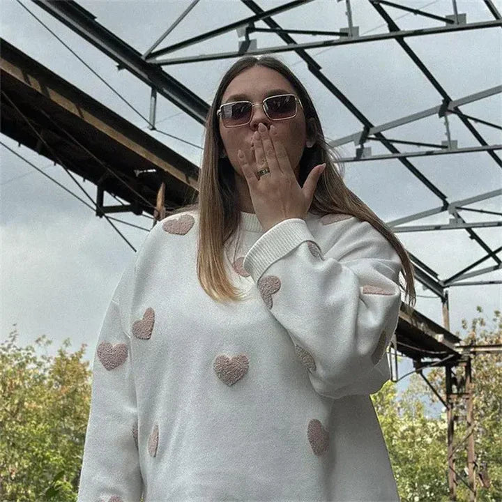 Mune | Sweater with knitted heart