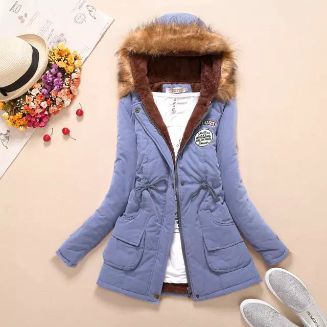 Women's winter parka with cozy teddy lining, tailored drawstring and detachable hood Mune Fashion