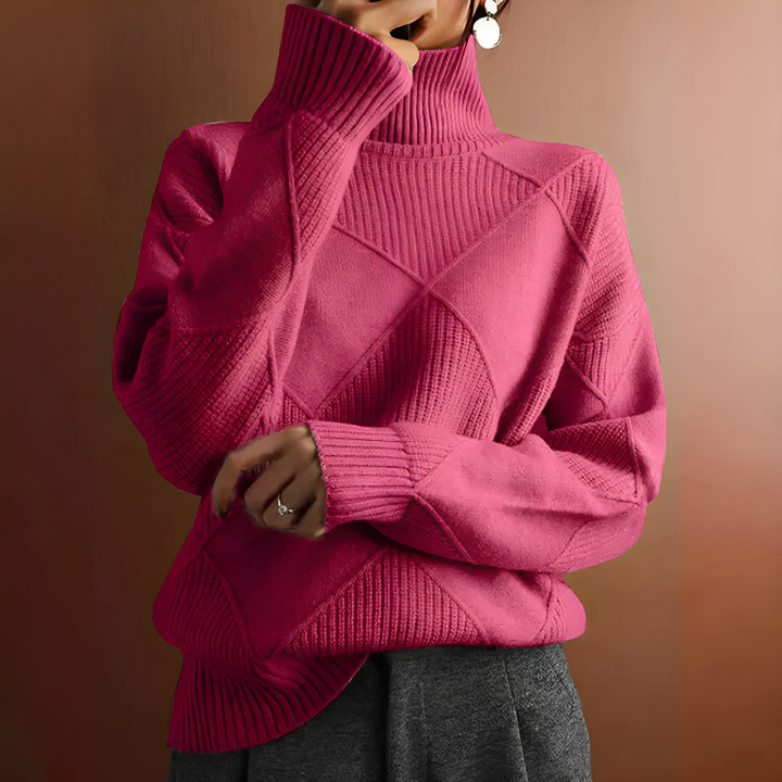 Mune | Soft and Casual Knitted Sweater with High Neck
