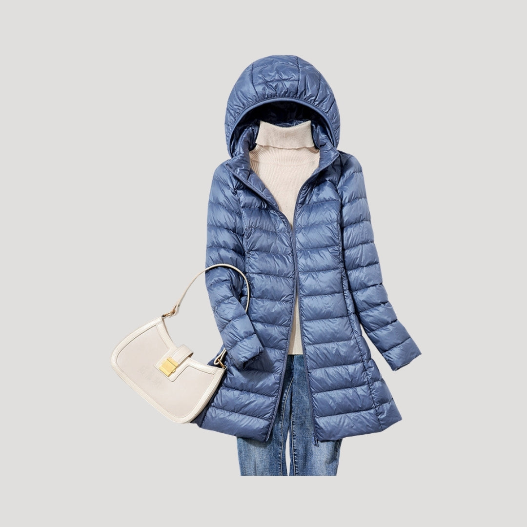 Mune | Women long padded winter puffer coat with hood