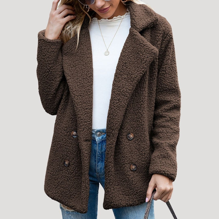 Mune | Women's Teddy Fleece Double-Breasted Winter Jacket