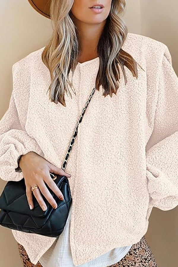 Mune | Velvet Balloon Sleeves Casual Loose Jacket