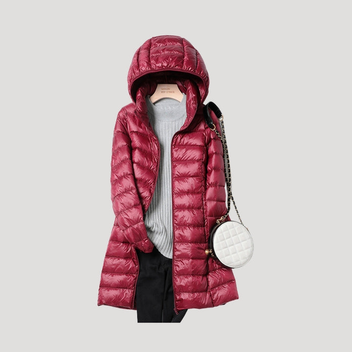 Mune | Women long padded winter puffer coat with hood