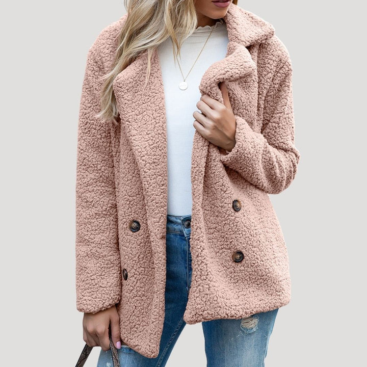 Mune | Women's Teddy Fleece Double-Breasted Winter Jacket