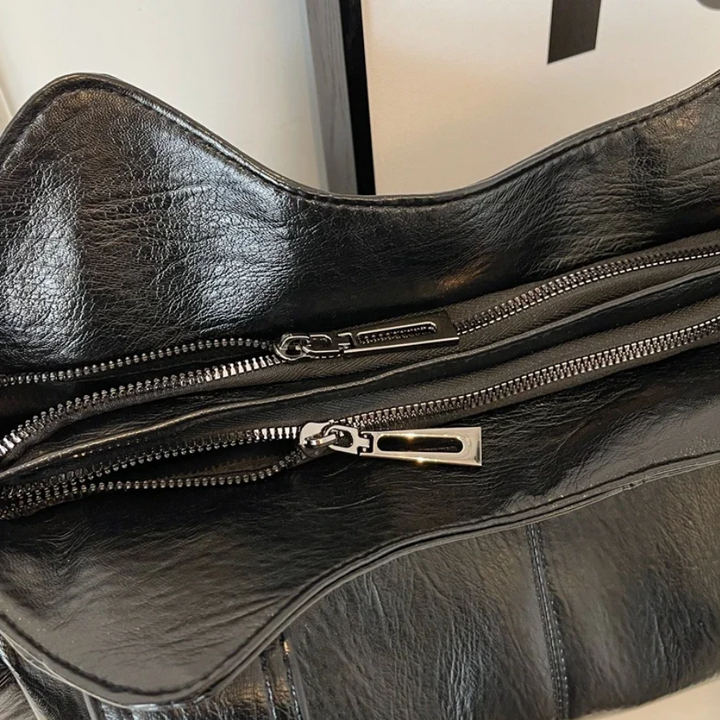 Mune | Stylish Leather Handbag with Zipper