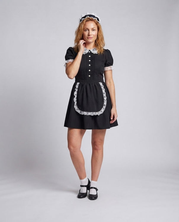 Women's costume as a playful maid with ruffles and lace details Mune Fashion