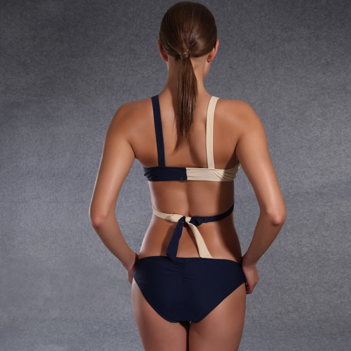 Ladies bikini with asymmetrical design and deep neckline Mune Fashion