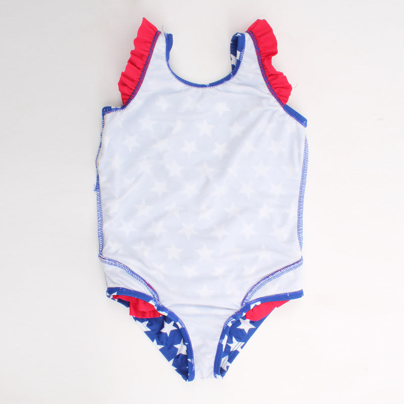 Girls Swimsuit with Star Print Mune Fashion
