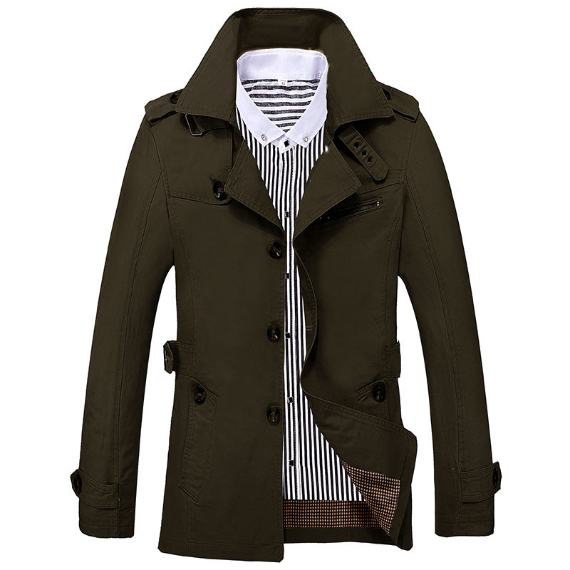 Men's Elegant Field Trench with tailored fit, shoulder flaps and adjustable cuffs Mune Fashion
