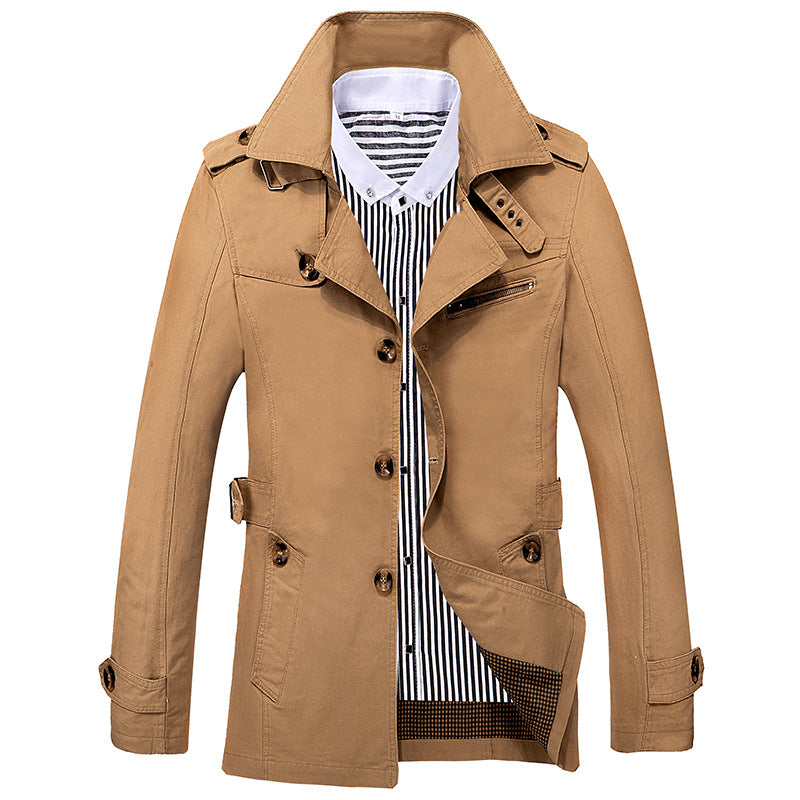 Men's Elegant Field Trench with tailored fit, shoulder flaps and adjustable cuffs Mune Fashion