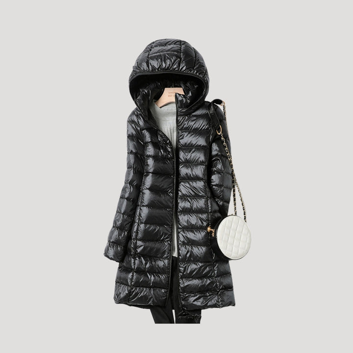 Mune | Women long padded winter puffer coat with hood
