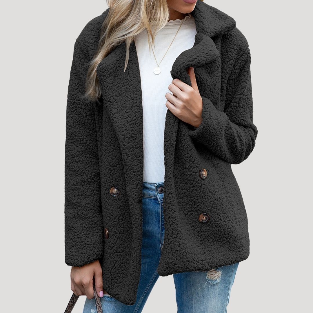 Mune | Women's Teddy Fleece Double-Breasted Winter Jacket