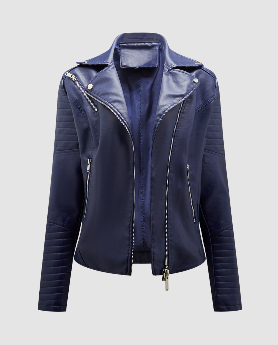 Elegant Faux Leather Jacket Women