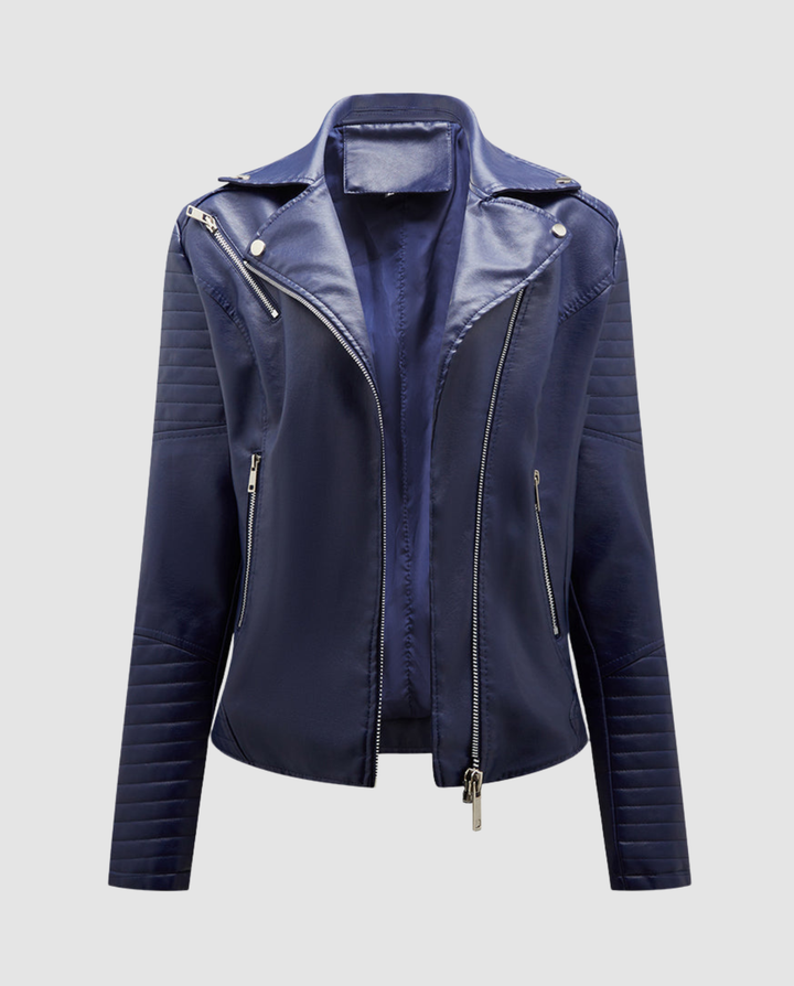 Elegant Faux Leather Jacket Women