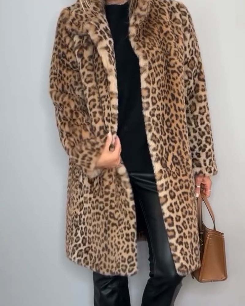 Mune | Leopard Long Soft Jacket
