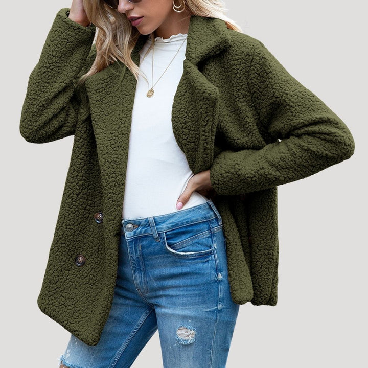 Mune | Women's Teddy Fleece Double-Breasted Winter Jacket