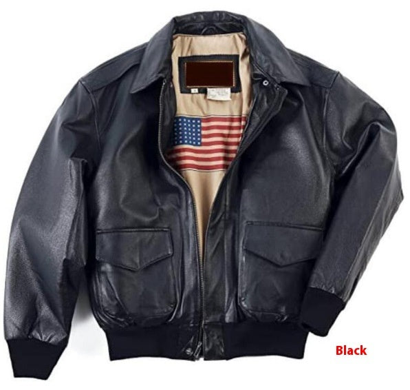 Mune | Retro Oversized Us Air Force Fur-Look Leather Coat