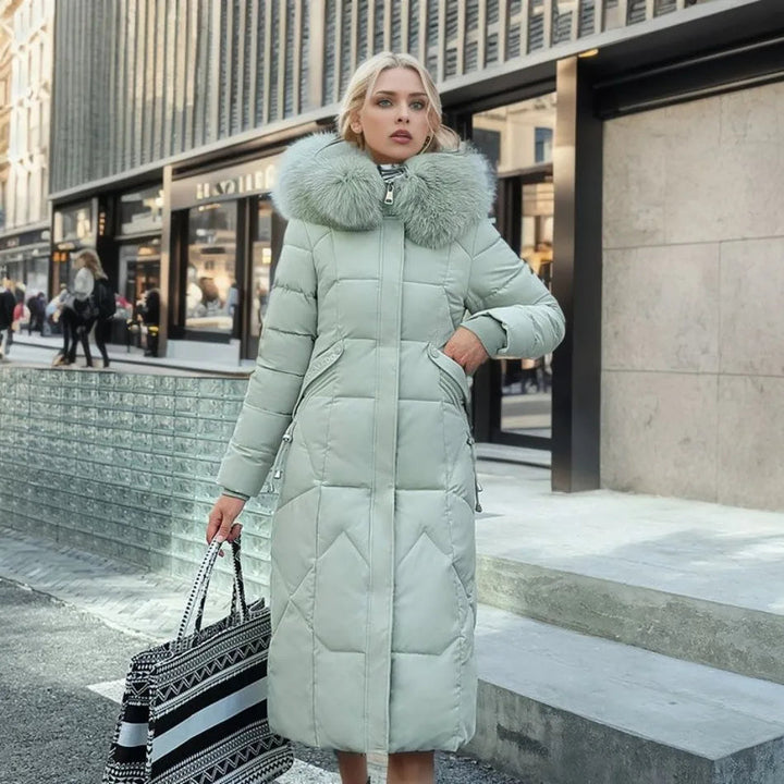 Mune | Long Winter Coat with Fur Hood