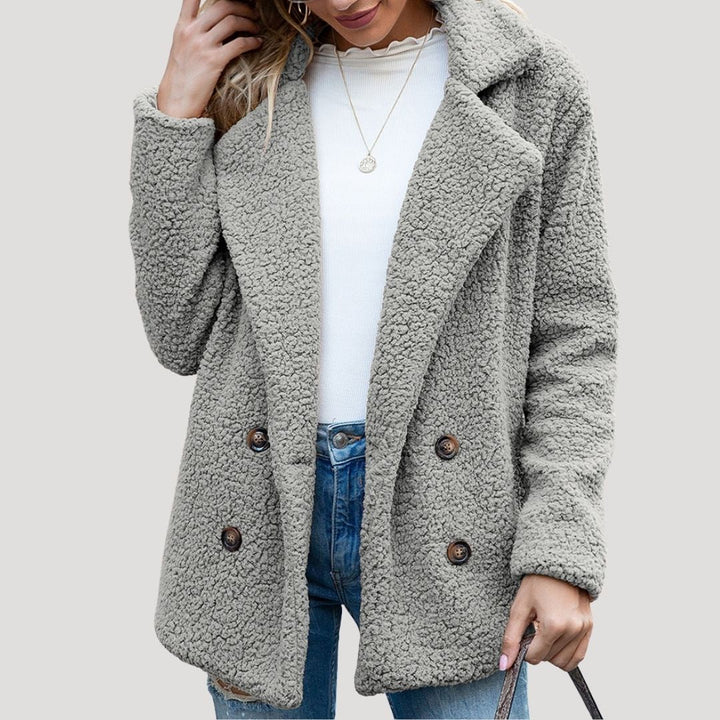Mune | Women's Teddy Fleece Double-Breasted Winter Jacket