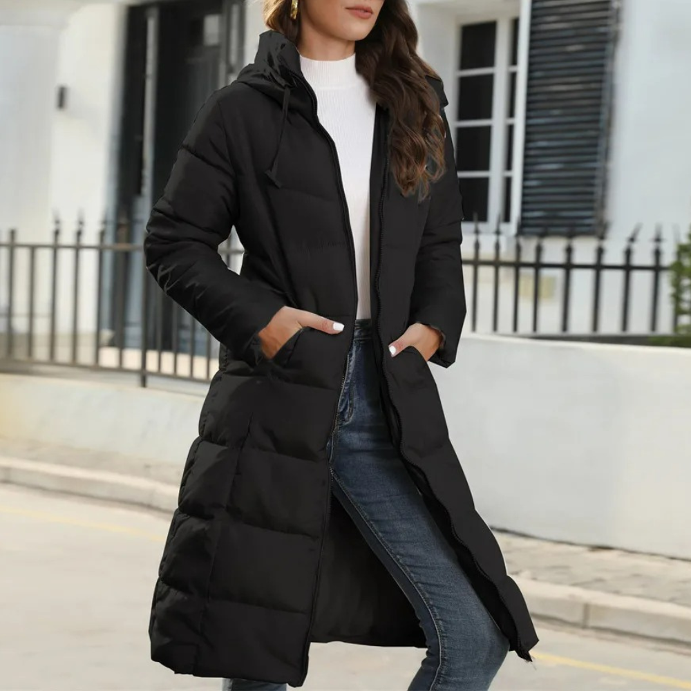 Mune | Longer Winter Parka with Hood for Women Perfect for Winter