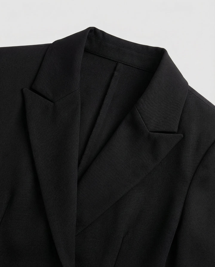 Elegant Black Blazer Dress Women
