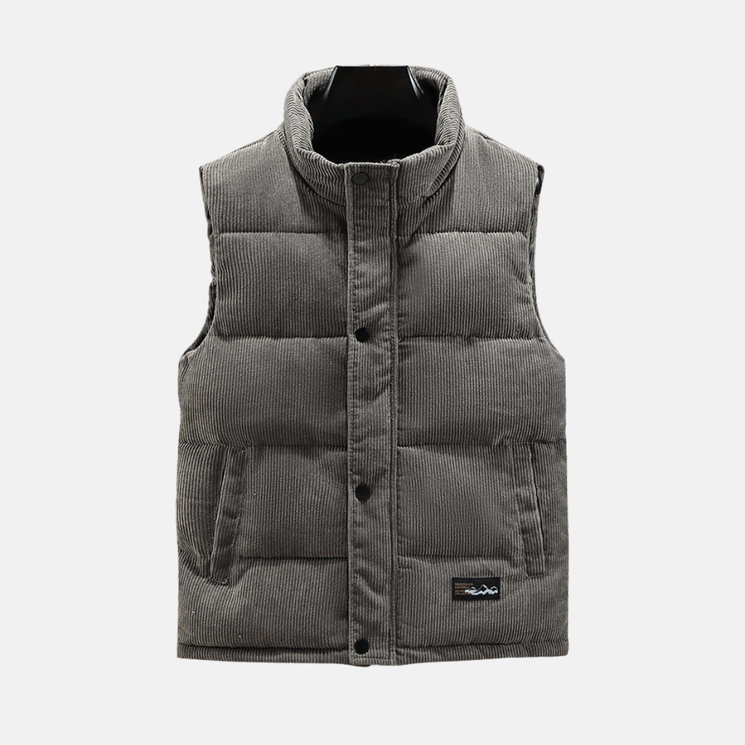 Mune | West Corduroy Pants Quilted Relaxed Fit High Collar Snap Buttons