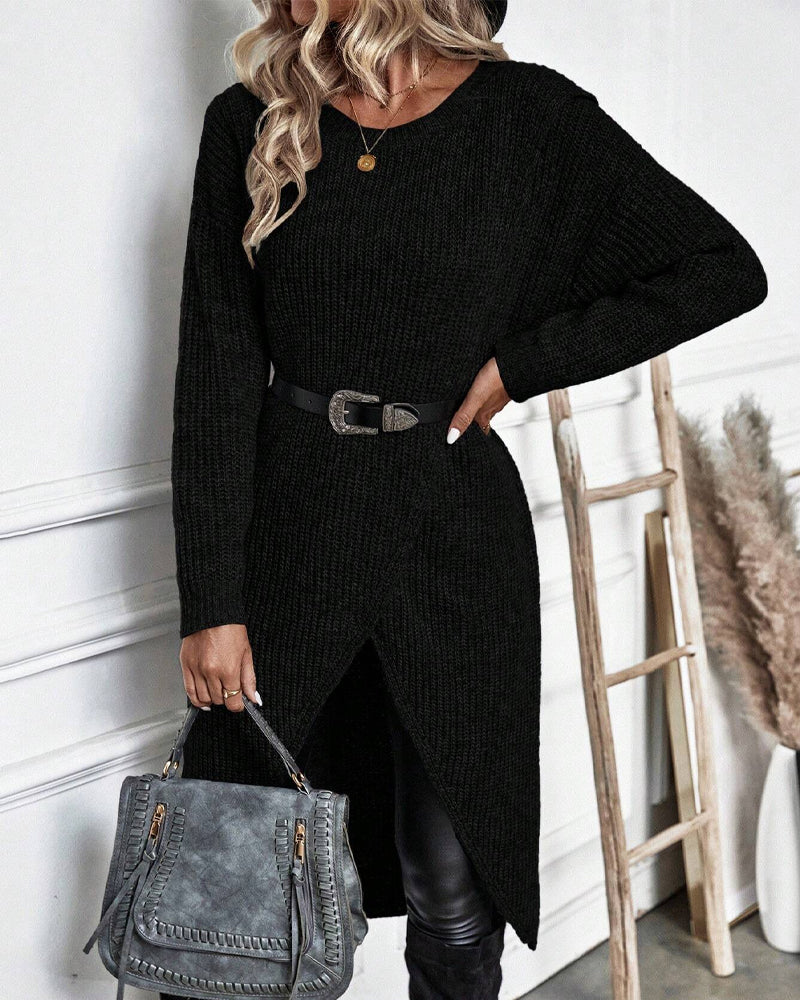 Mune | Sweater dress with irregular hem