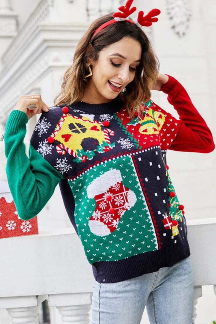 Mune | Snowflake Christmas Tree Sweater Knit Sweater